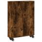Preview: Aufbewahrungswagen Schmal Räuchereiche 48x13x68cm Holzwerkstoff