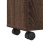 Preview: Badschrank Schmal mit Rollen Eichen-Optik Holzwerkstoff
