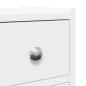 Preview: Badschrank Schmal mit Rollen Weiß Holzwerkstoff