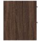 Preview: Badschrank Schmal mit Rollen Eichen-Optik Holzwerkstoff