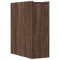 Preview: Badschrank Schmal mit Rollen Eichen-Optik Holzwerkstoff