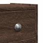 Preview: Badschrank Schmal mit Rollen Eichen-Optik Holzwerkstoff