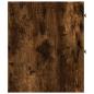Preview: Badschrank Schmal mit Rollen Räuchereiche Holzwerkstoff