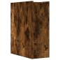 Preview: Badschrank Schmal mit Rollen Räuchereiche Holzwerkstoff