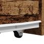 Preview: Badschrank Schmal mit Rollen Altholz-Optik Holzwerkstoff