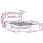 Preview: Massivholzbett mit Regal ohne Matratze Weiß 140x200 cm Kiefer