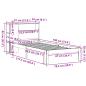 Preview: Massivholzbett mit Regal ohne Matratze Wachsbraun 75x190 cm