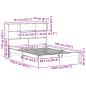 Preview: Massivholzbett mit Regal ohne Matratze Wachsbraun 135x190 cm
