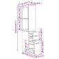 Preview: Badschrank Schmal mit Rollen Artisan-Eiche Holzwerkstoff