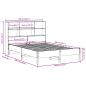 Preview: Massivholzbett mit Regal ohne Matratze Wachsbraun 160x200 cm