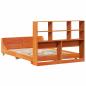 Preview: Massivholzbett ohne Matratze Wachsbraun 120x200 cm Kiefernholz