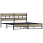 Preview: ARDEBO.de - Metallbett ohne Matratze Sonoma-Eiche 183x213 cm