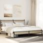 Preview: ARDEBO.de - Metallbett ohne Matratze Sonoma-Eiche 200x200 cm