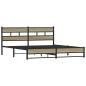Preview: Metallbett ohne Matratze Sonoma-Eiche 200x200 cm