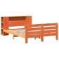 Preview: Massivholzbett ohne Matratze Wachsbraun 150x200 cm Kiefernholz