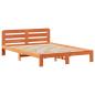 Preview: Massivholzbett ohne Matratze Wachsbraun 150x200 cm Kiefernholz