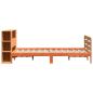 Preview: Massivholzbett ohne Matratze Wachsbraun 150x200 cm Kiefernholz