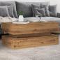 Preview: ARDEBO.de - Couchtisch mit LED-Leuchten Artisan-Eiche 90x50x40 cm
