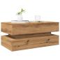 Preview: Couchtisch mit LED-Leuchten Artisan-Eiche 90x50x40 cm