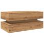 Preview: Couchtisch mit LED-Leuchten Artisan-Eiche 90x50x40 cm