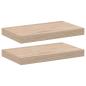 Preview: ARDEBO.de - Schweberegale 2 Stk. 40x23,5x4 cm Holzwerkstoff