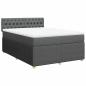 Preview: Boxspringbett mit Matratze Dunkelgrau 140x190 cm Stoff