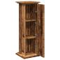 Preview: Postament mit Stauraum Altholz-Optik 31x30x90 cm Holzwerkstoff