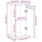 Preview: Postament mit Stauraum Altholz-Optik 31x30x60 cm Holzwerkstoff