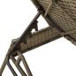 Preview: Sonnenliege mit Auflage Grau Poly Rattan