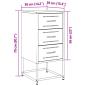 Preview: Nachttische 2 Stk. Rosa 36x39x78 cm Stahl