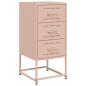 Preview: Nachttische 2 Stk. Rosa 36x39x78 cm Stahl