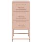 Preview: Nachttische 2 Stk. Rosa 36x39x78 cm Stahl