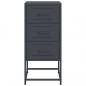 Preview: Nachttische 2 Stk. Anthrazit 36x39x78 cm Stahl