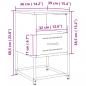 Preview: Nachttische 2 Stk. Rosa 36x39x60,5 cm Stahl