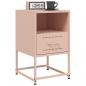 Preview: Nachttische 2 Stk. Rosa 36x39x60,5 cm Stahl