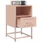 Preview: Nachttische 2 Stk. Rosa 36x39x60,5 cm Stahl