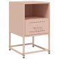 Preview: Nachttische 2 Stk. Rosa 36x39x60,5 cm Stahl