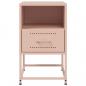 Preview: Nachttische 2 Stk. Rosa 36x39x60,5 cm Stahl