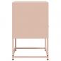 Preview: Nachttische 2 Stk. Rosa 36x39x60,5 cm Stahl