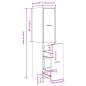 Preview: Apothekerschrank Eichen-Optik 30x41x144,5 cm Holzwerkstoff