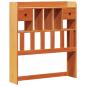 Preview: Massivholzbett mit Regal ohne Matratze Wachsbraun 100x200 cm