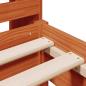 Preview: Massivholzbett mit Regal ohne Matratze Wachsbraun 100x200 cm