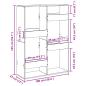 Preview: Bücherregal Altholz-Optik 100x33x135 cm Holzwerkstoff