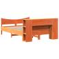 Preview: Massivholzbett ohne Matratze Wachsbraun 140x190 cm Kiefernholz