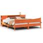 Preview: Massivholzbett ohne Matratze Wachsbraun 200x200 Kiefernholz