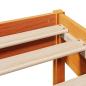 Preview: Massivholzbett ohne Matratze Wachsbraun 200x200 Kiefernholz