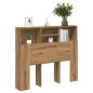 Preview: ARDEBO.de - Bett-Kopfteil mit Ablagen Artisan-Eiche 120x19x103,5 cm
