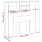 Preview: Bett-Kopfteil mit Ablagen Artisan-Eiche 120x19x103,5 cm