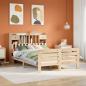 Preview: ARDEBO.de - Massivholzbett mit Regal ohne Matratze 150x200 cm Kiefernholz