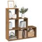 Preview: ARDEBO.de - Raumteiler-Bücherregal 3 Etagen Artisan-Eiche 99x29x99 cm